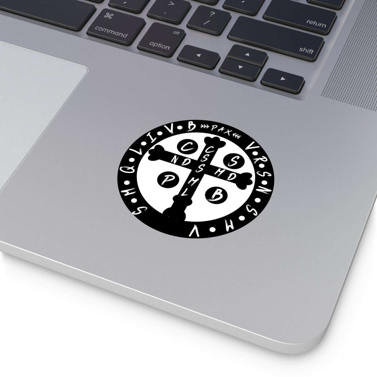 St. Benedict Medal, Round Vinyl Stickers