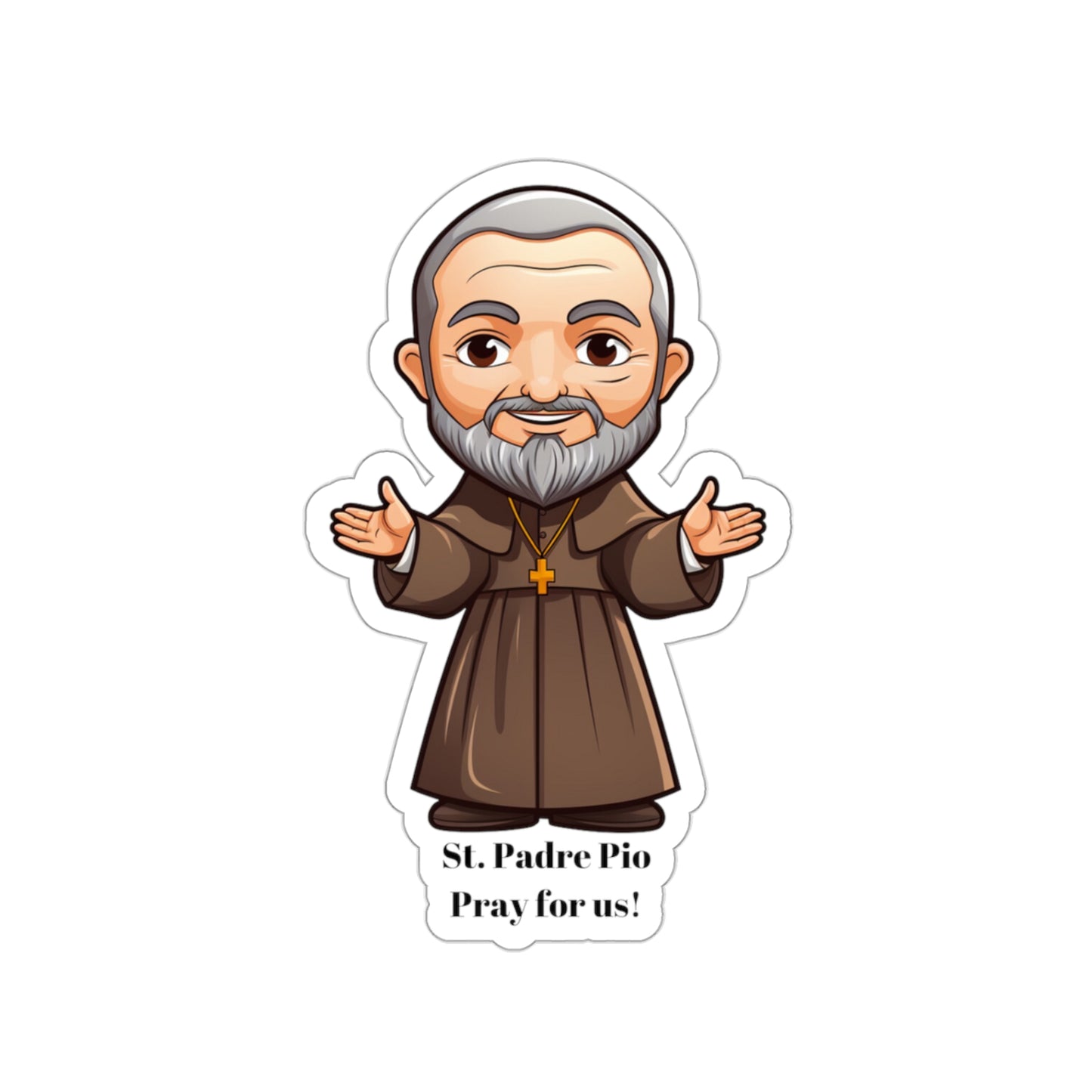 St. Padre Pio pray for us, sticker