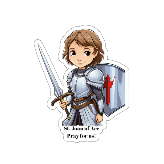 St. Joan of Arc pray for us, sticker