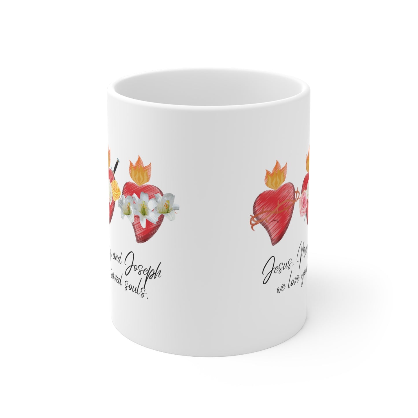 Holy Family hearts Mug