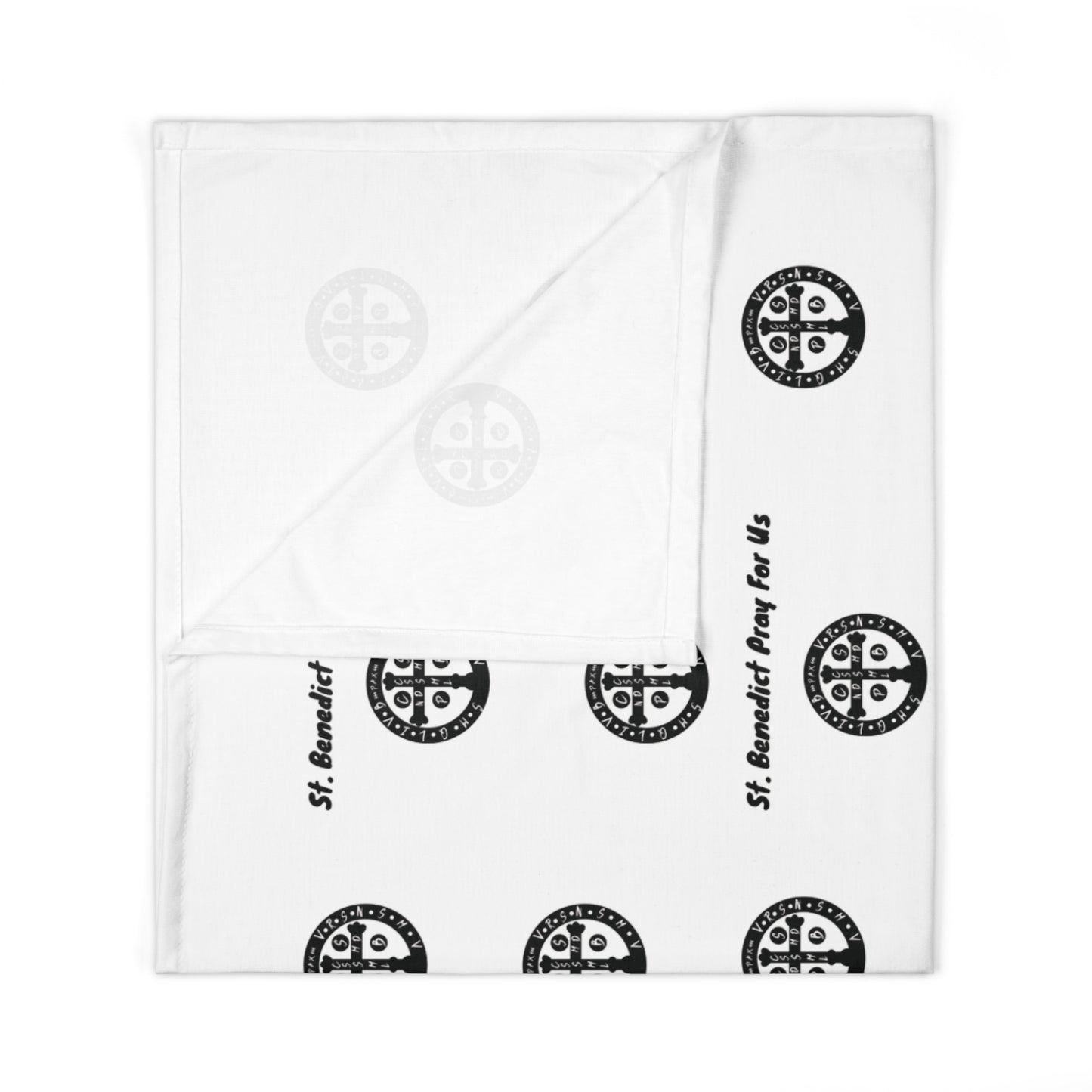 St. Benedict Medal Baby Swaddle Blanket