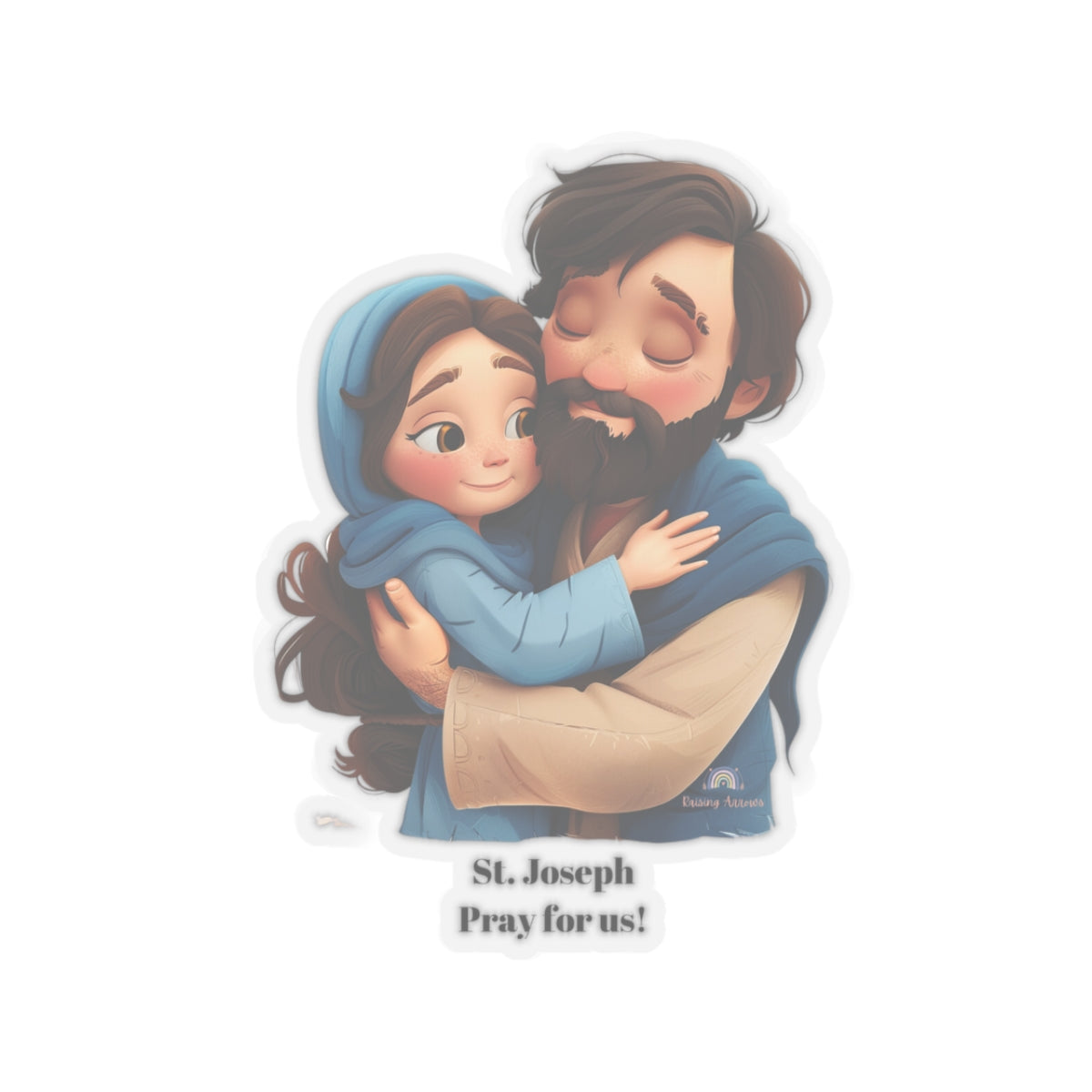 St. Joseph with Mary, Pray for us sticker