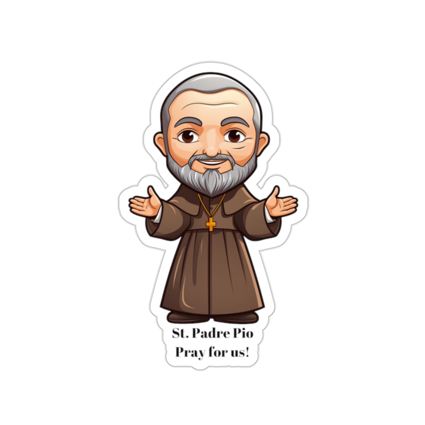 St. Padre Pio pray for us, sticker