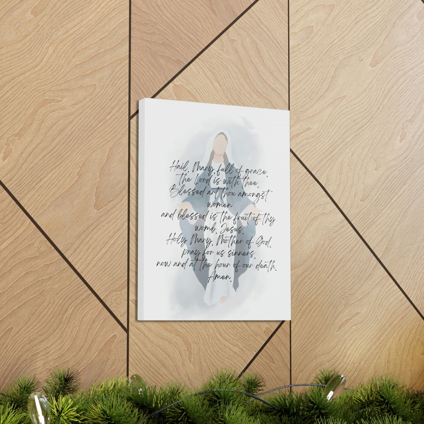 Hail Mary prayer wall art