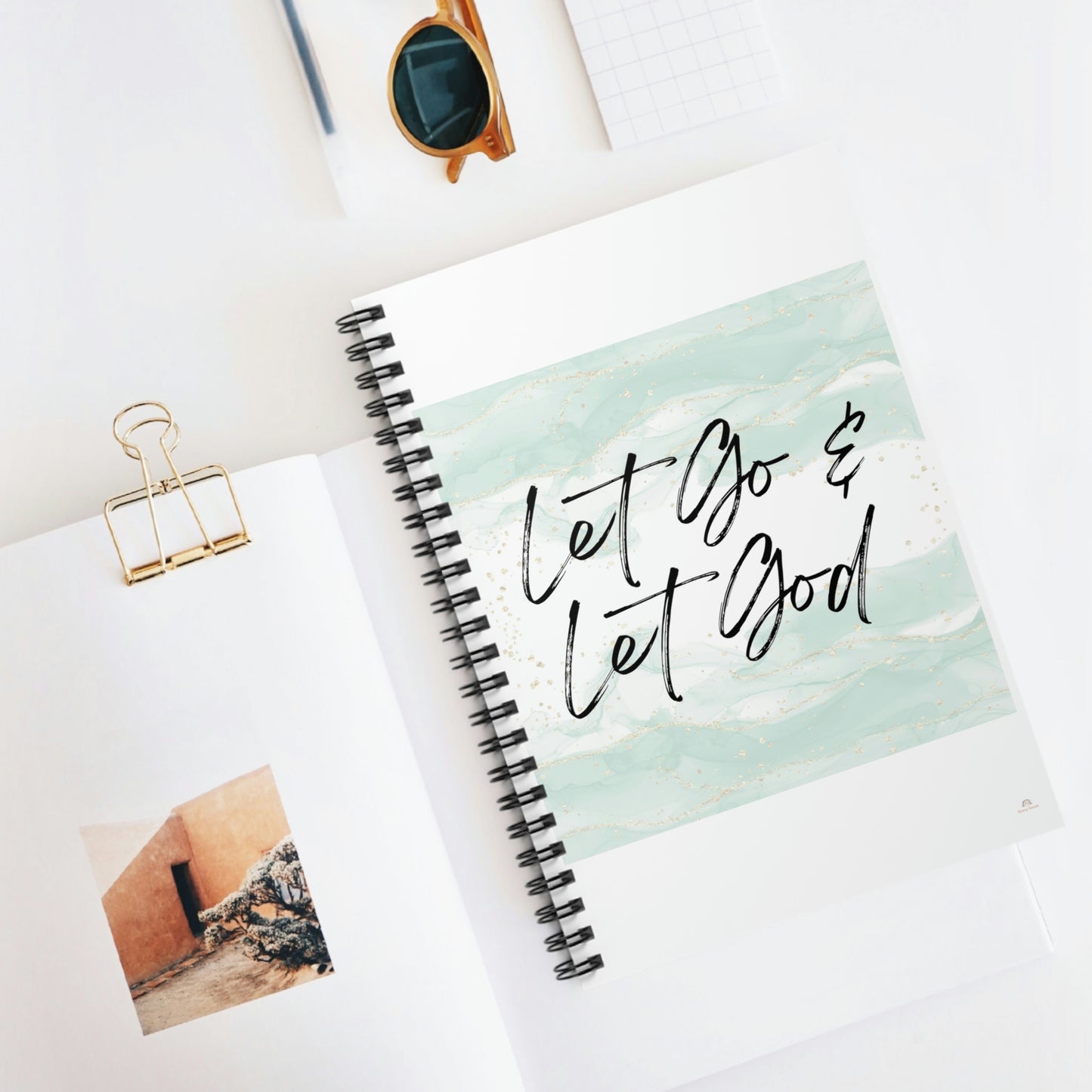 Let go & let God, spiral notebook