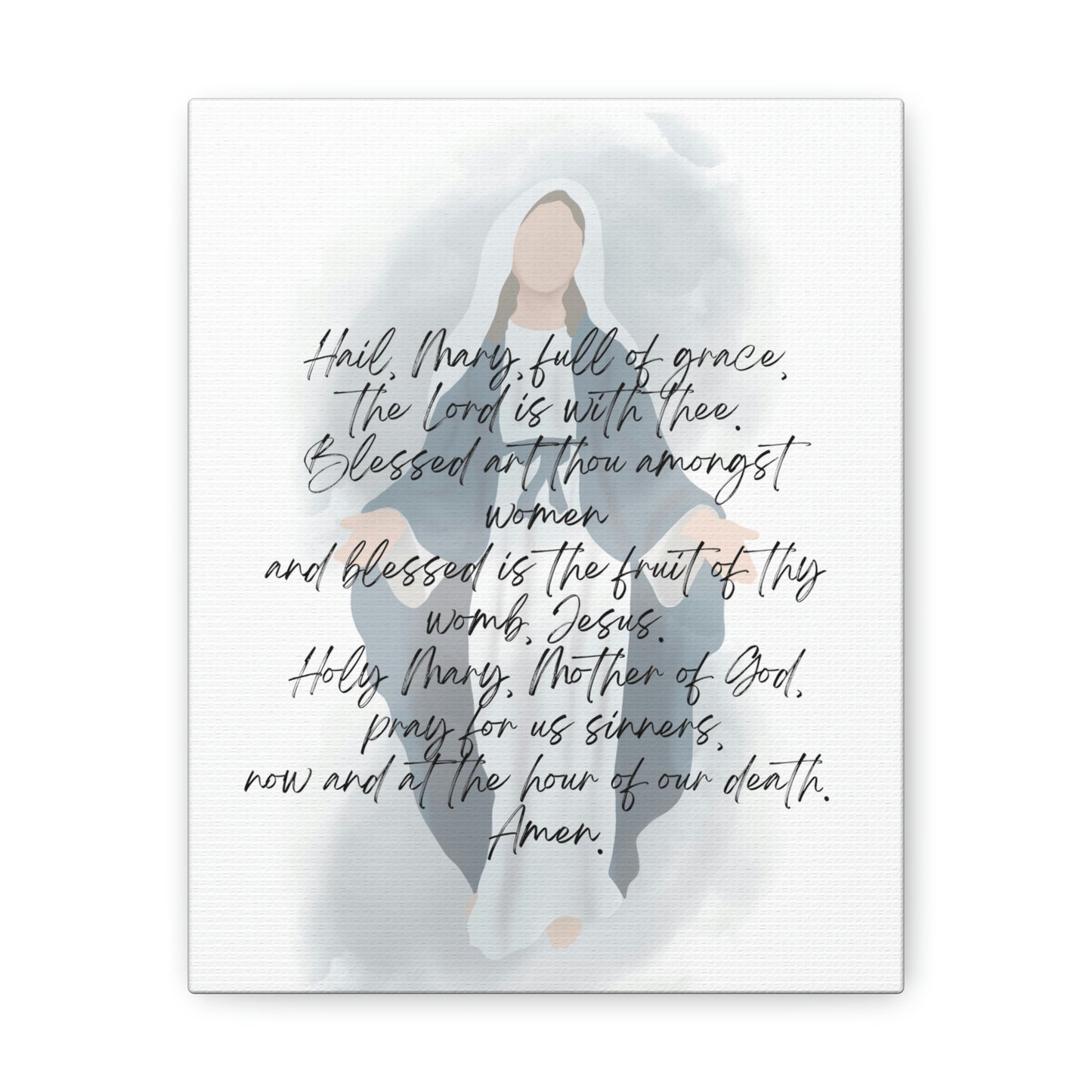 Hail Mary prayer wall art