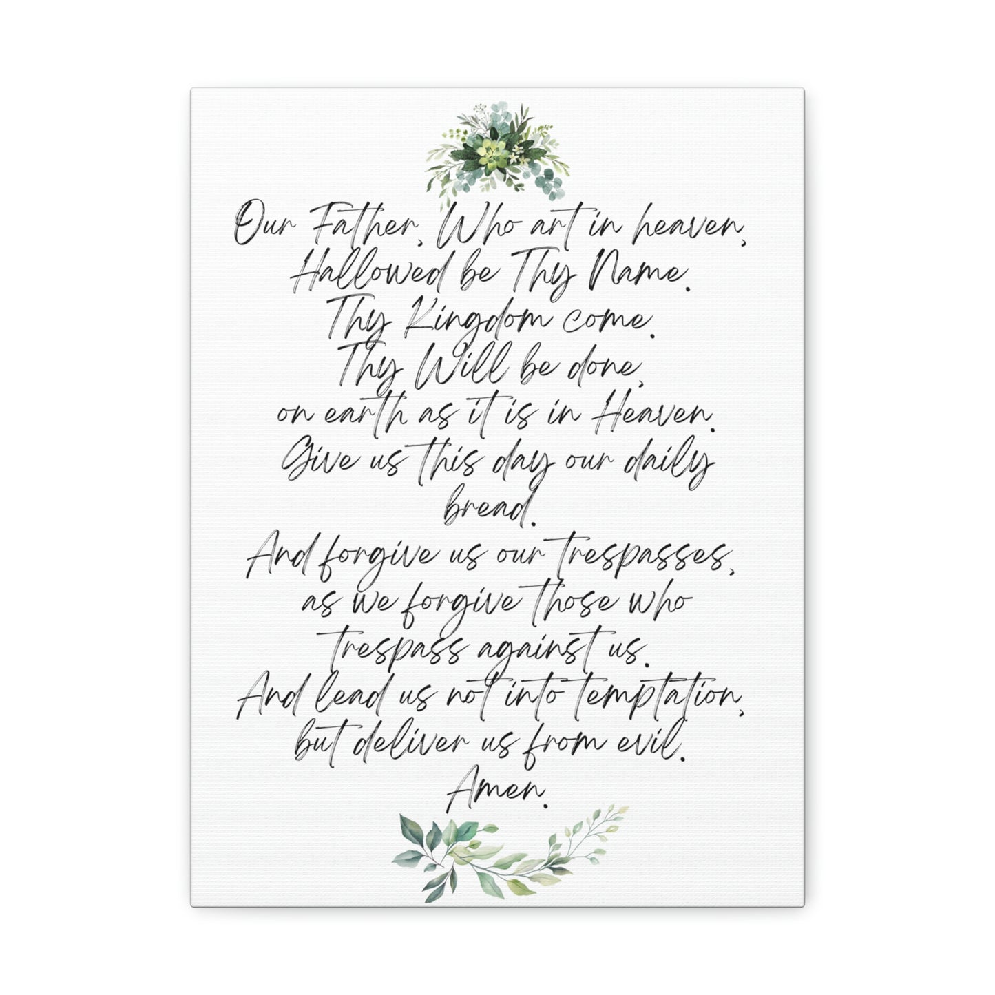 Our Father prayer wall art