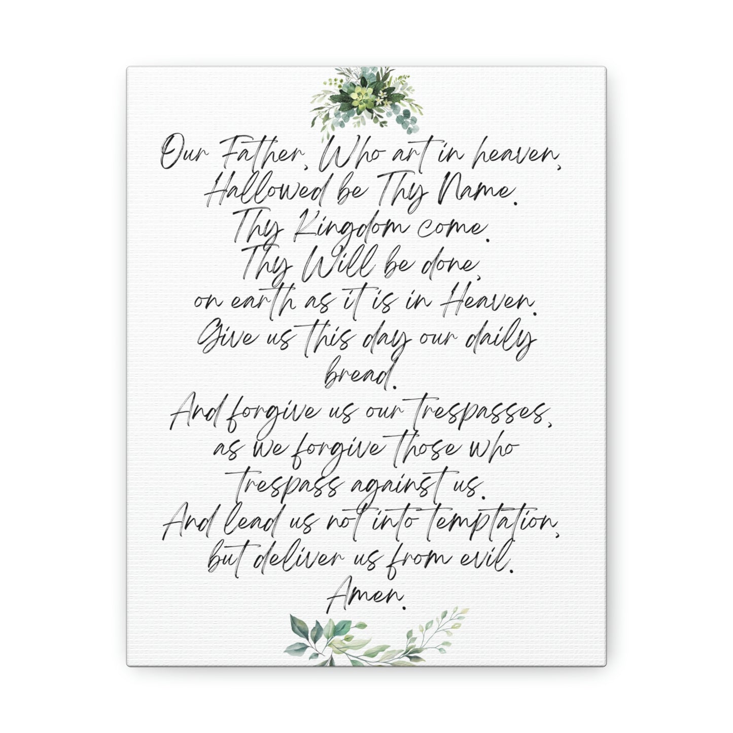 Our Father prayer wall art