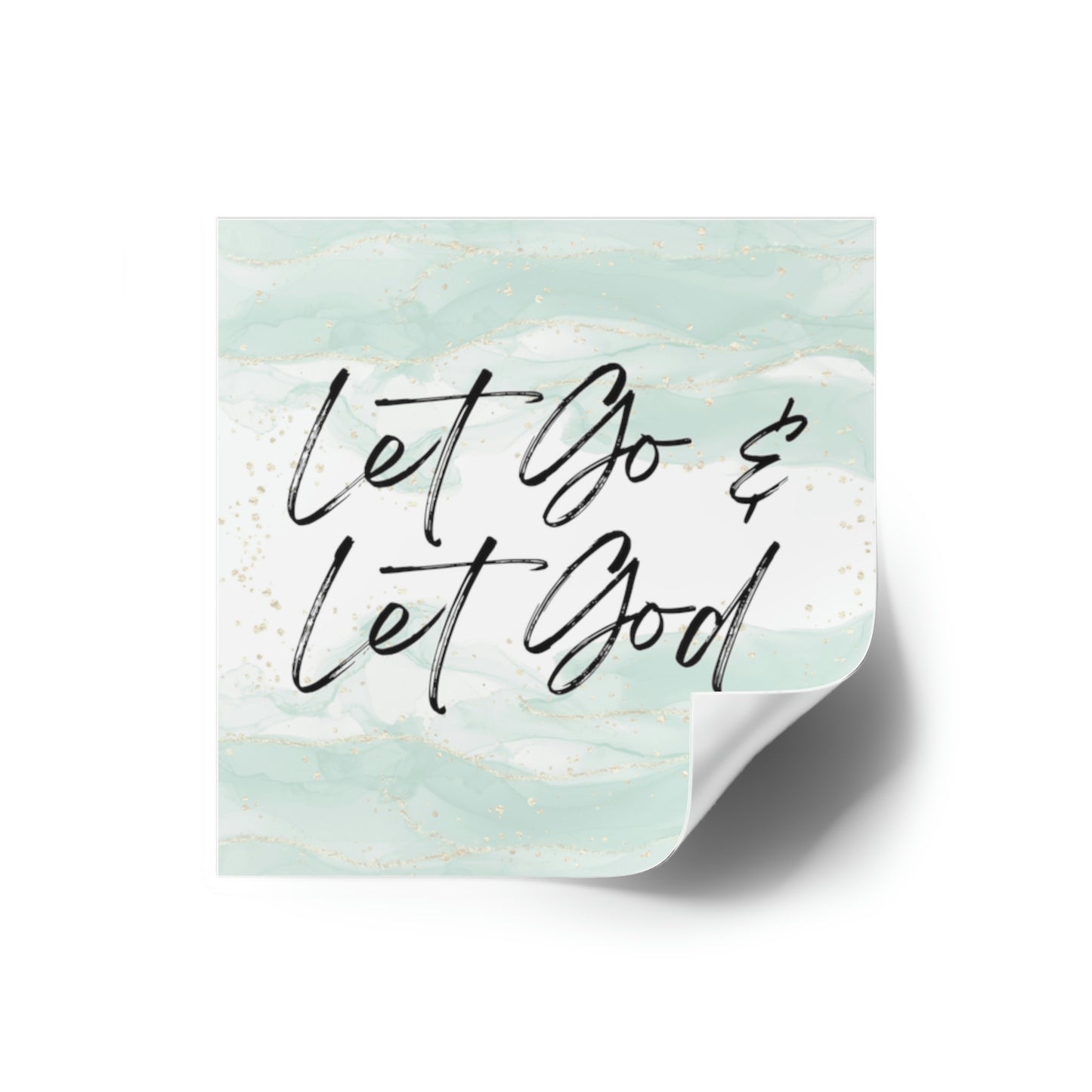 Let go & let God-religious motivational sticker