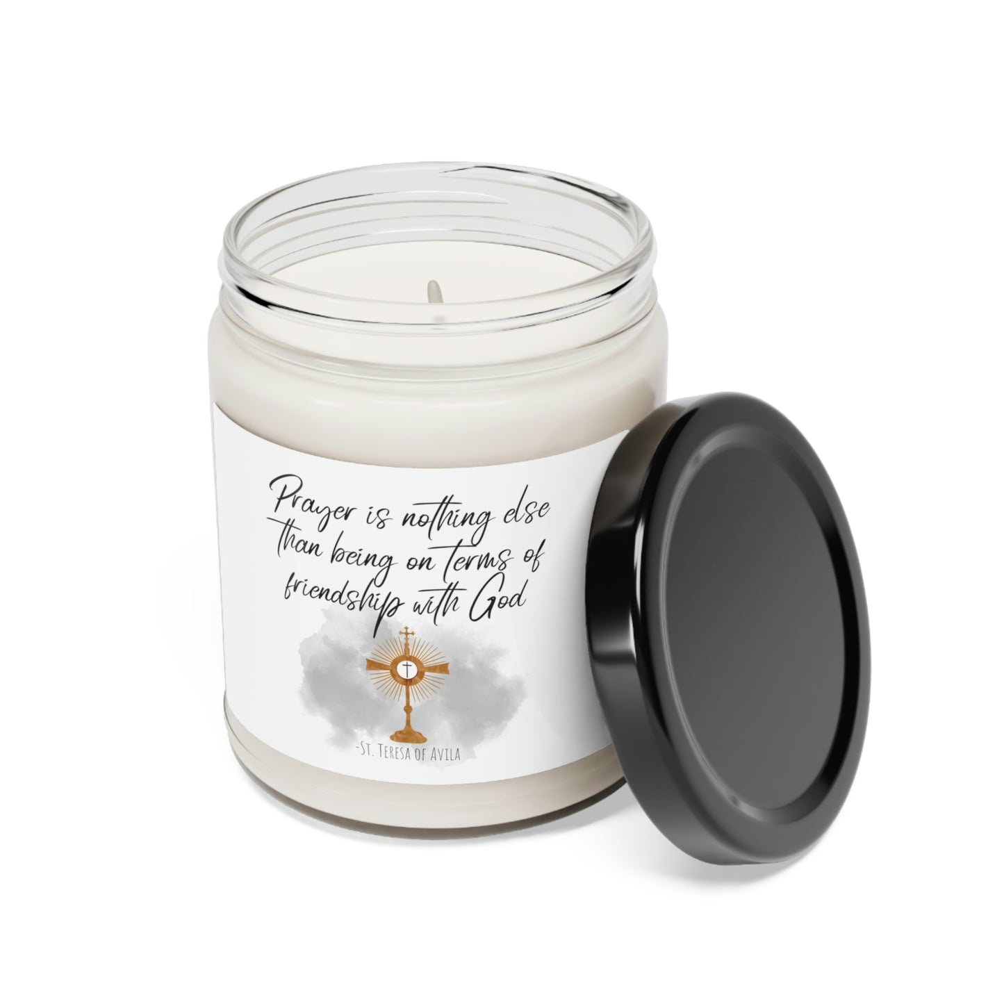 Prayer is friendship with God-Scented Soy Candle, 9oz