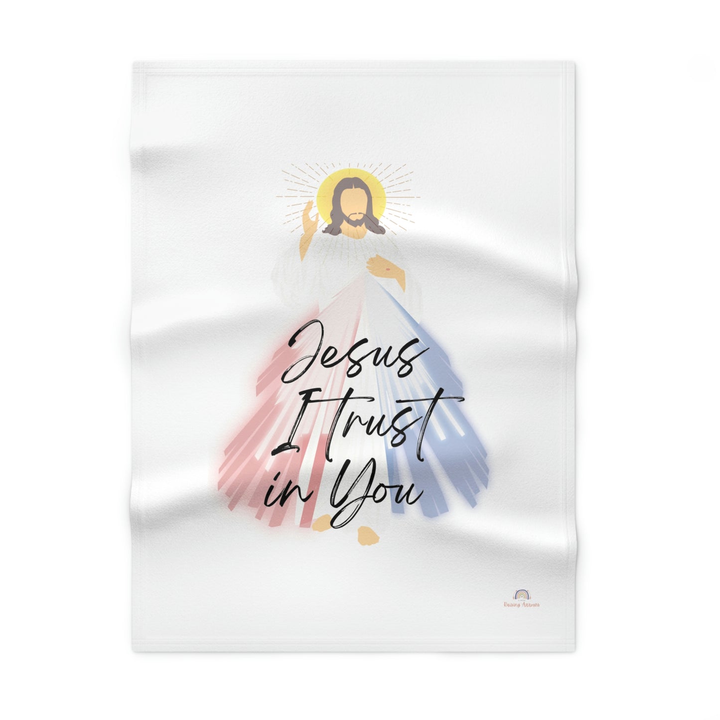 Jesus I trust in you, baby blanket, religious gift, baby gift, religious, Divine Mercy