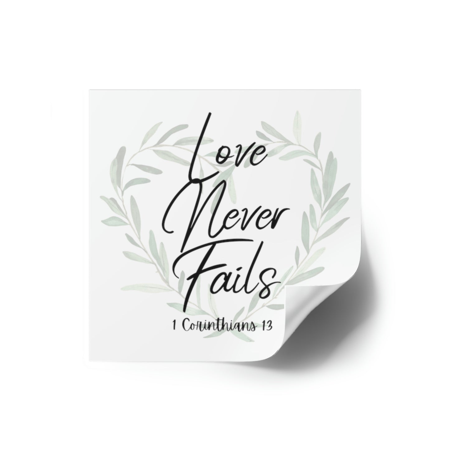 Love Never Fails, Sticker