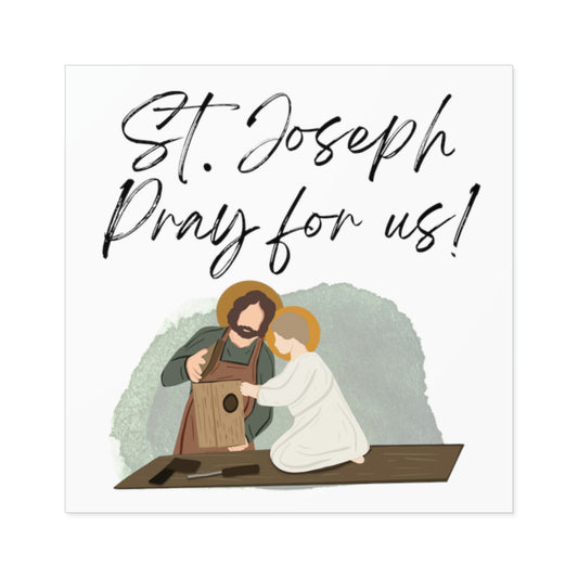 St. Joseph pray for us, sticker