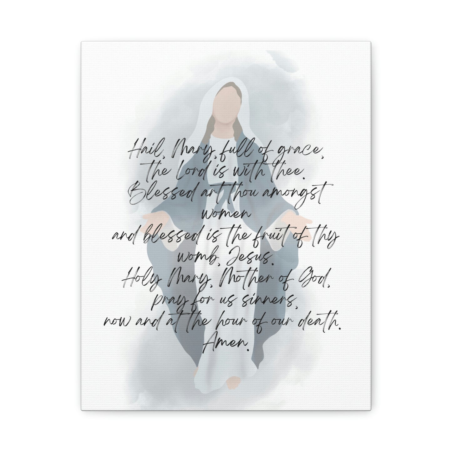 Hail Mary prayer wall art