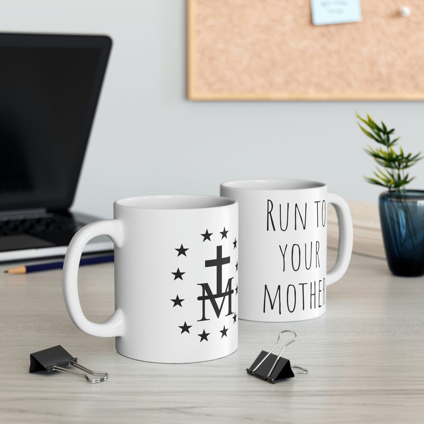 Run to your Mother Miraculous Medal, Mug