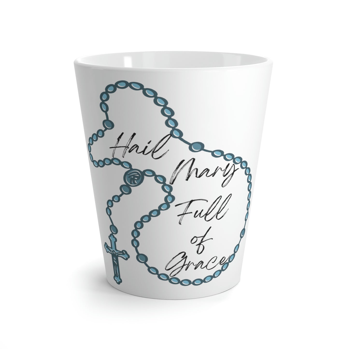 Hail Mary rosary, Latte Mug