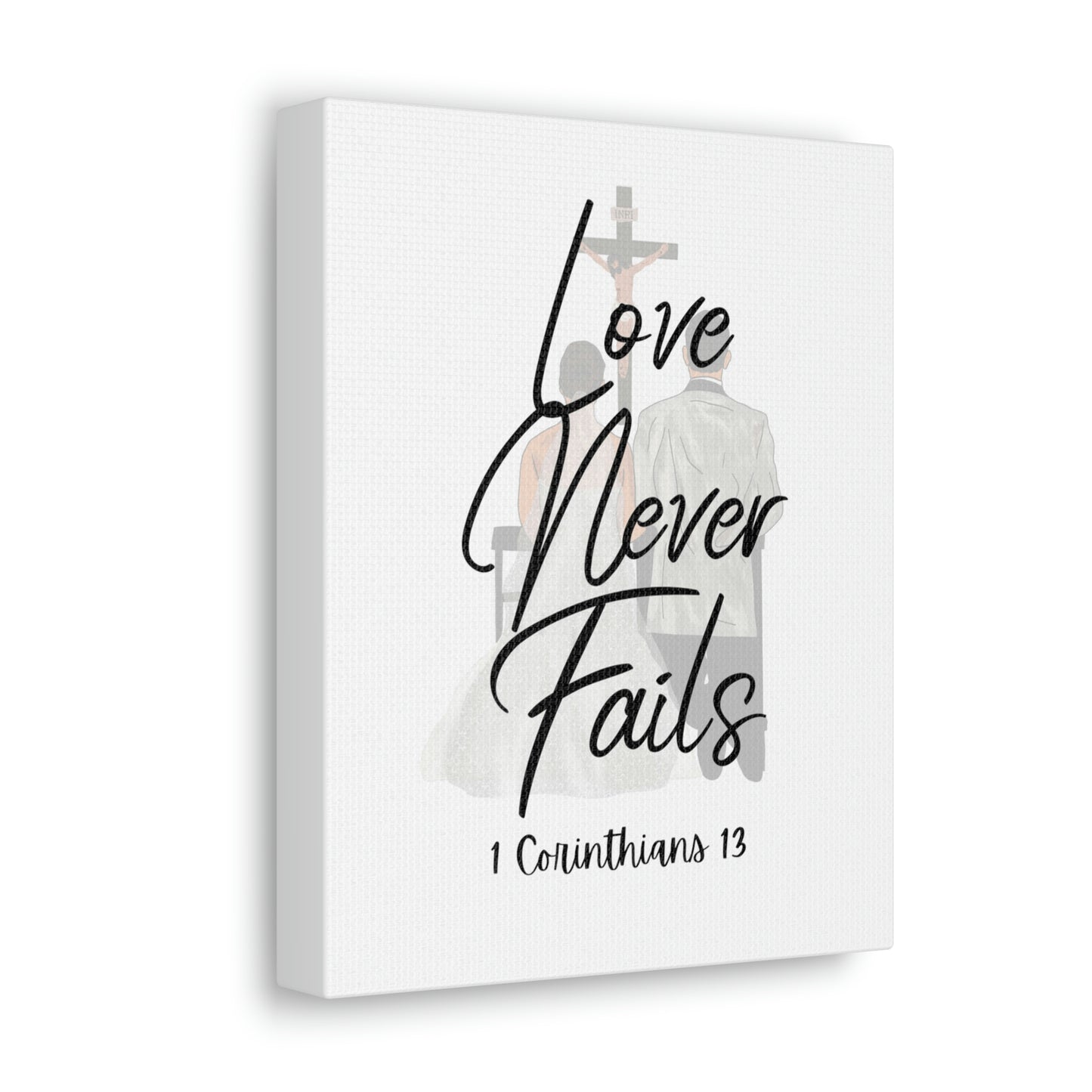 Love never fails wedding wall art