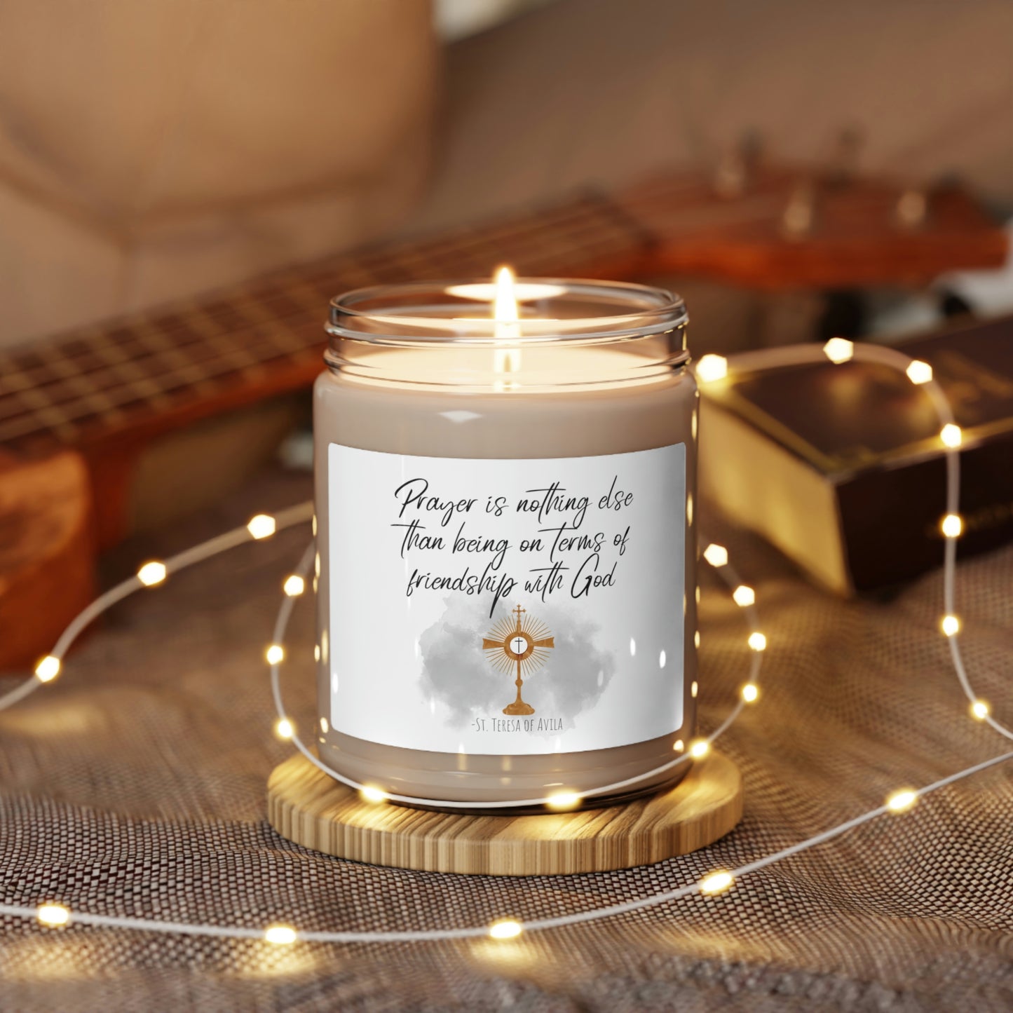 Prayer is friendship with God-Scented Soy Candle, 9oz