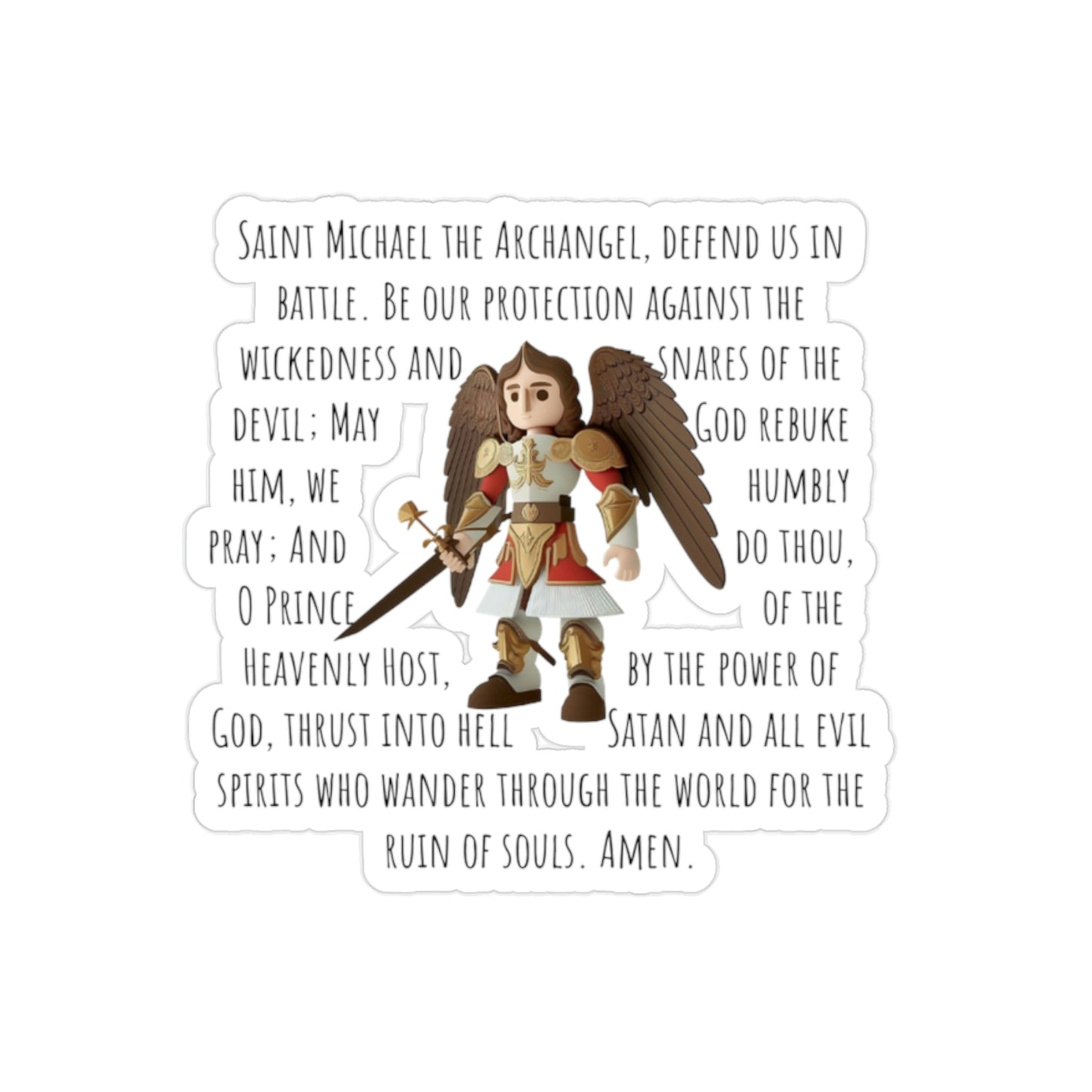 St. Michael Prayer, sticker