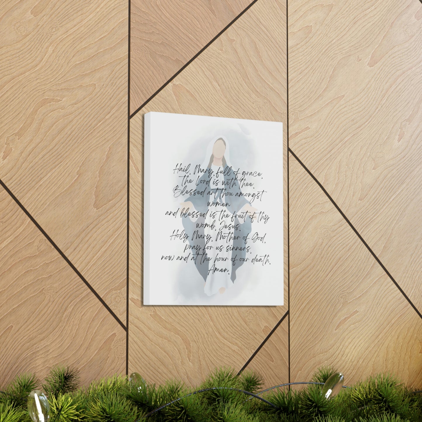 Hail Mary prayer wall art