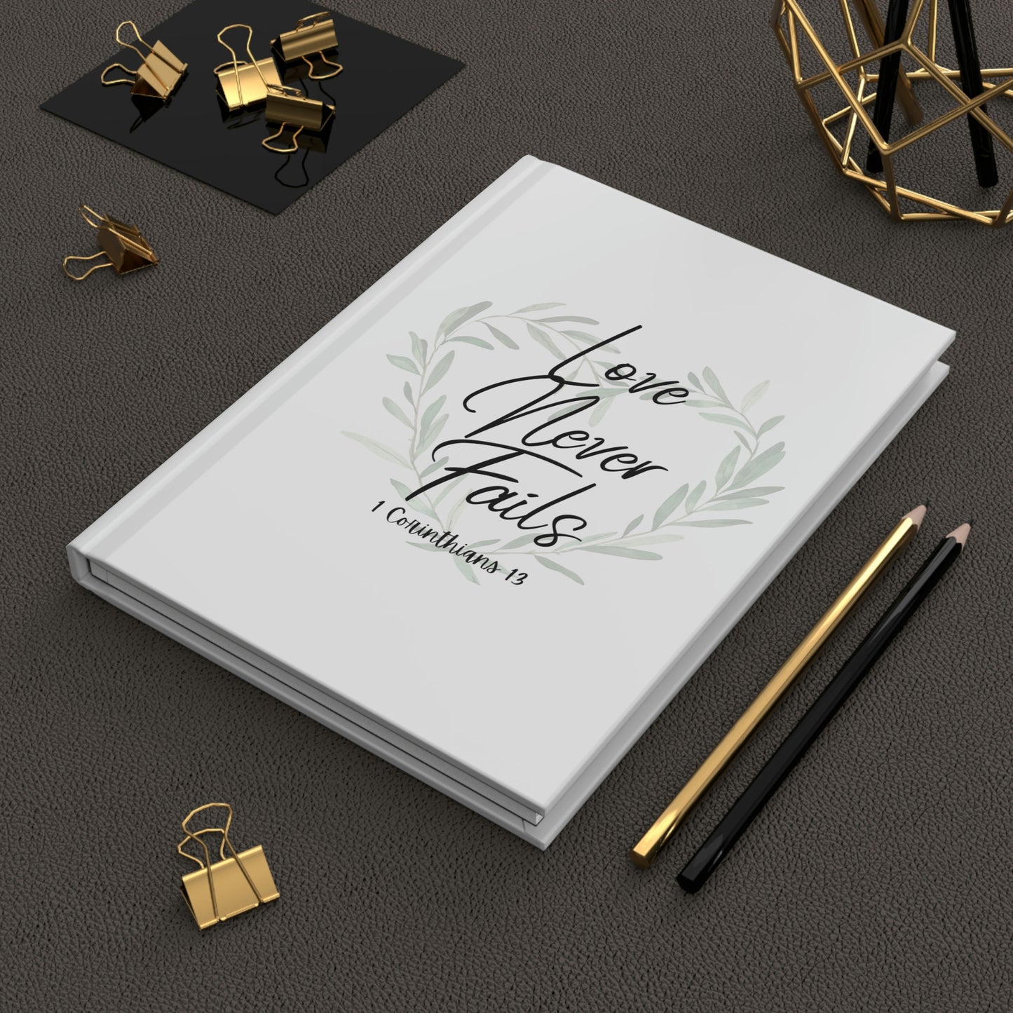 love never fails notebook