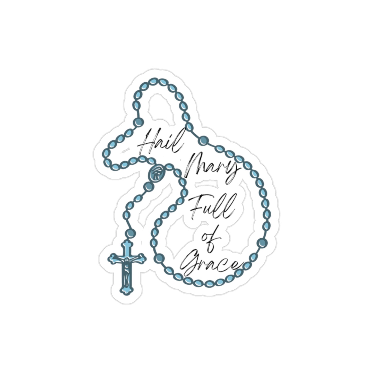 Hail Mary Rosary sticker