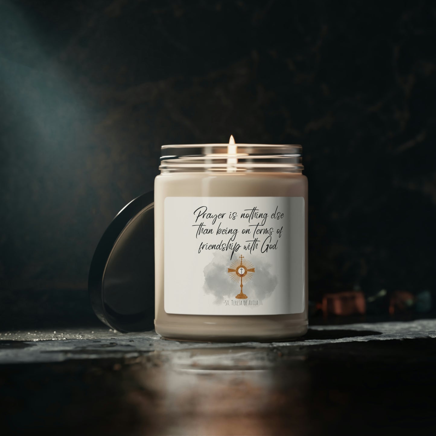 Prayer is friendship with God-Scented Soy Candle, 9oz