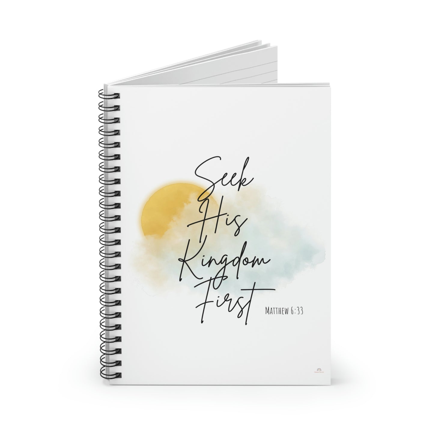 Seek his kingdom first, spiral notebook